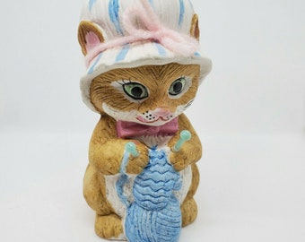 Vintage Cat Bank Knitting Mittens Jasco Taiwan, New Mom