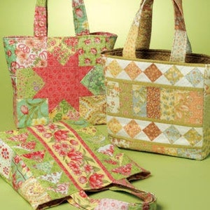 DIY UNCUT Quilted Tote Bags PATTERN McCalls 6094 Crafts Whistlepig