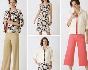 DIY UNCUT 20-28 Pullover Sleeveless Dress, Camisole Top, Pants, Capris and Jacket with Collar 2007 Simplicity 3843 PLUS Pattern