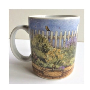 Vintage Lang Herbs of Williamsburg, Sherry Buck Baldwin Cup Mug, Gift 1998