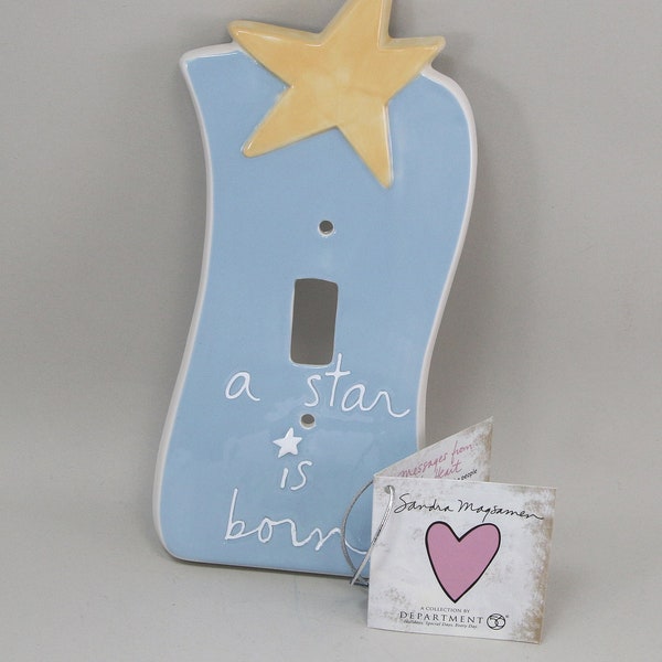 A Star Is Born Switchplate Light Switch Cover, Nursery Decor Department 56