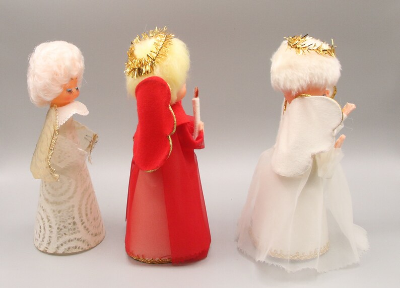 Vintage Angel Tree Toppers Blonde Doll Christmas Etsy