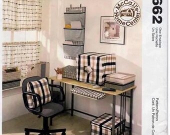 DIY UNCUT Office Essentials Accessories Fabric Organizers, Back Support Cushion, Bulletin Memo Board, Magazine Holder PATTERN McCalls 2662