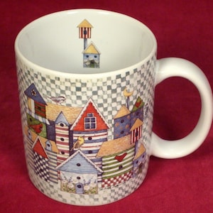 Vintage Birdhouse Patchwork Cup Mug, Sherry Buck Baldwin, Lang Wise Gift