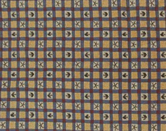 DIY 1 YD Northwoods Adventure Quilting Fabric Leanne Anderson, Spectrix Small Scale Check, Pine Trees Rustic, Cotton Sewing Material