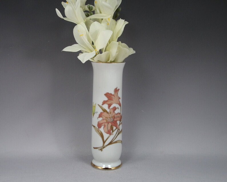 Vintage Lily Vase Asian 22K Gold Japan Floral EcoFriendly Etsy