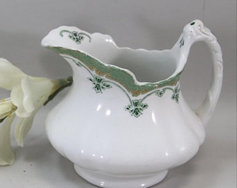 Antique Derwent W H Grindley Creamer, Made in England, Staffordshire Transfer Ware, Early 1900s
