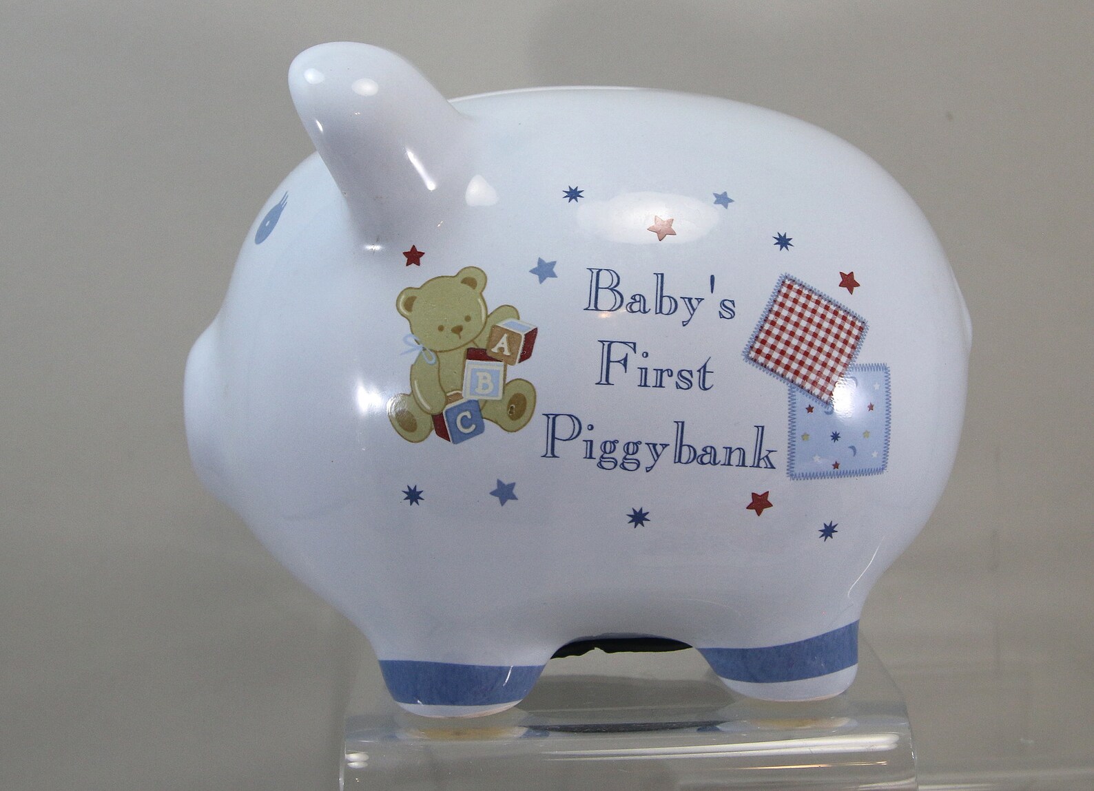Babys First Piggybank Baby Shower Gift Coin Bank Piggy Bank Etsy