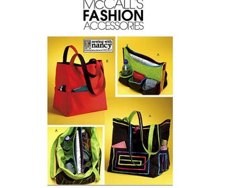 DIY UNCUT Tote Bag PATTERN, Reusable Shopping Bags, McCall's M5722 Totes  2005 Sewing with Nancy Zieman