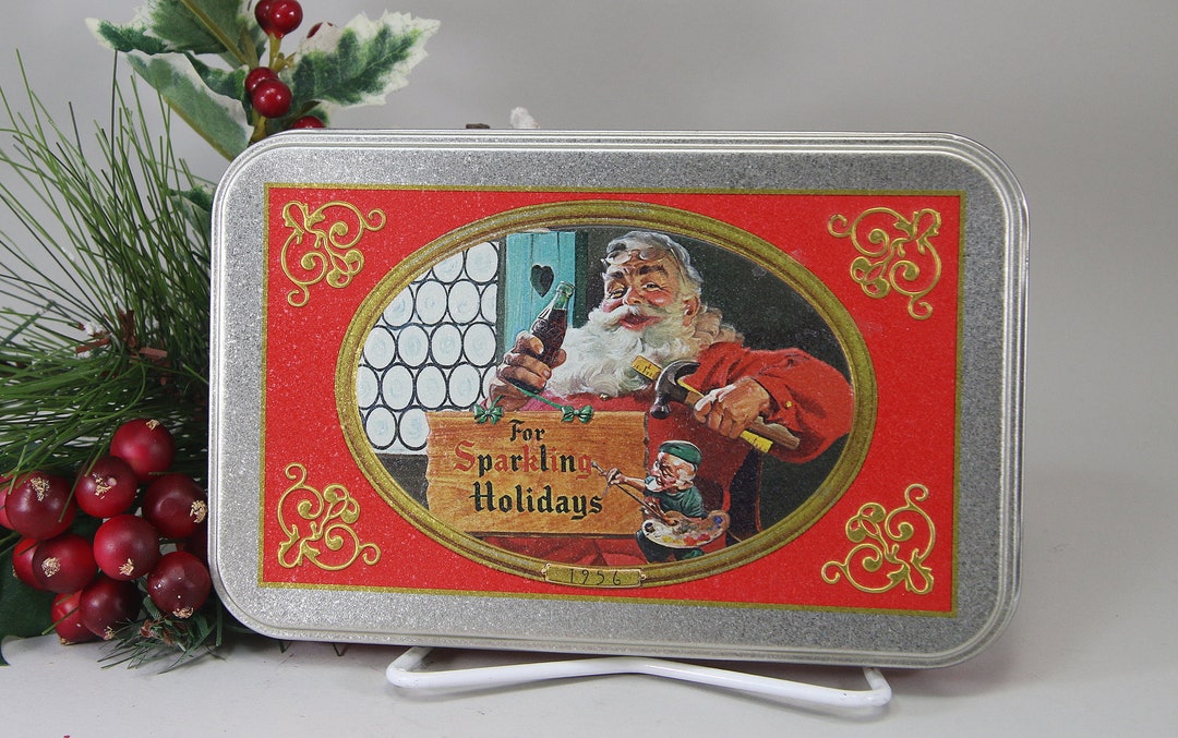 Vintage Retro 1956 Tin Coca Cola Santa Claus Playing Cards for - Etsy