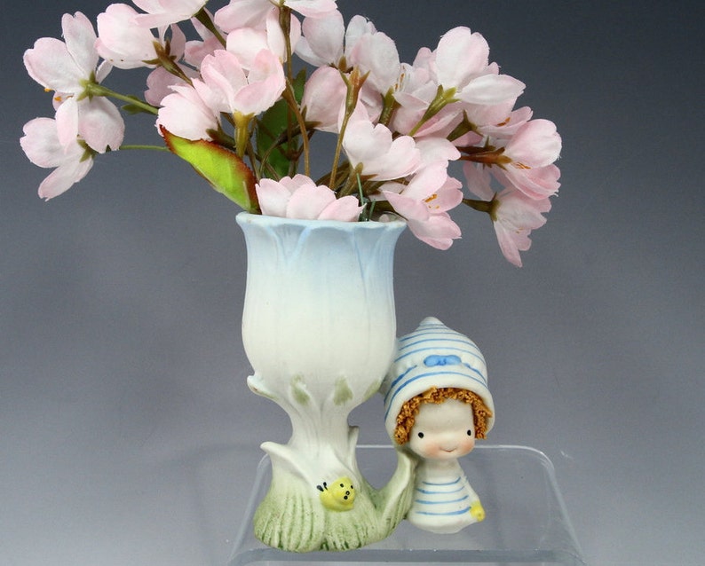 Gift for Mom Mothers Day Gift Grandmother Eco-Friendly Vintage UCTCI Tulip Vase Girl Snail Redhead Japan