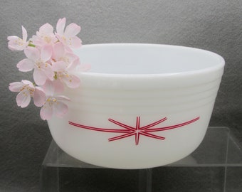 Vintage PYREX Pink Atomic Starburst ALTERED Large Electric Mixing Bowl 8.75 Inch and Mid Century Style Decal UPCYCLED