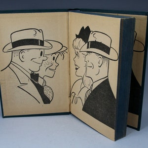 Vintage Dick Tracy, Meets The Night Crawler Hardback Book 1945, Art Deco, Illustrations, Cartoon, Newspaper Strip, Chester Gould, Whitman