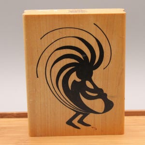 DIY Kokopelli Sun Rubber Stamp UNUSED Artistic Stamp Exchange Vintage Southwestern Legend 1990s