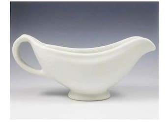 Vintage Gravy Boat US Army Quartermaster Military Mess, Shenango, Antique WWI, World War I, 1940s U.S.Q.M.C.