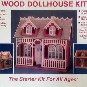 DIY Starter KIT Vintage Tiffani Whitney Dollhouse, Greenleaf, Easy Assembly, Victorian Doll House NOS, 1985