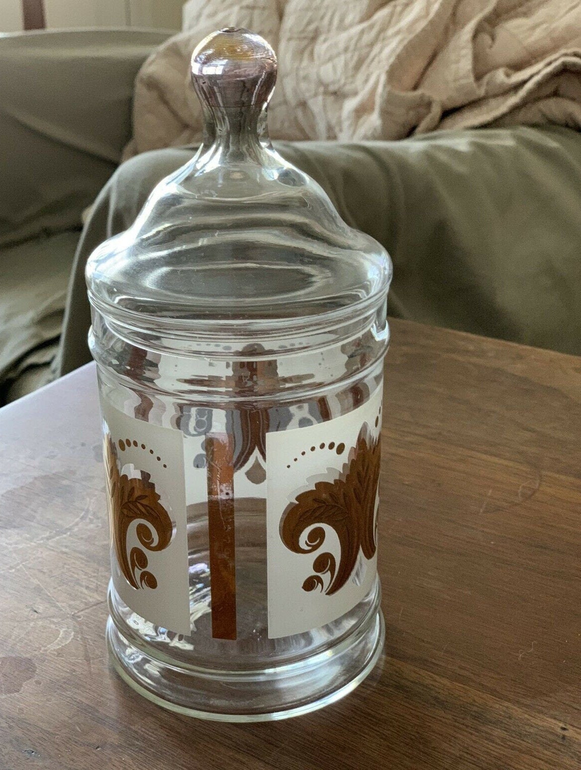 vintage apothecary jars with lids