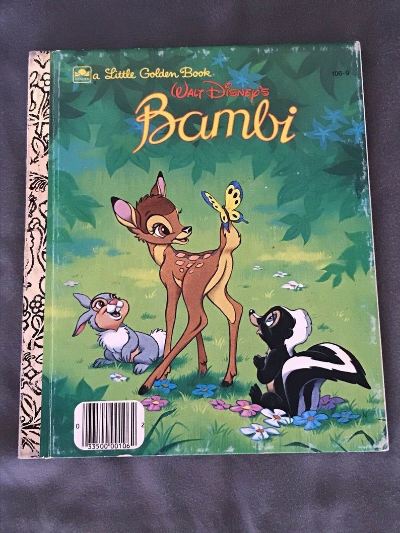 Vintage Poky Little Puppy Little Golden Book 1982 Gift Bambi ONLY