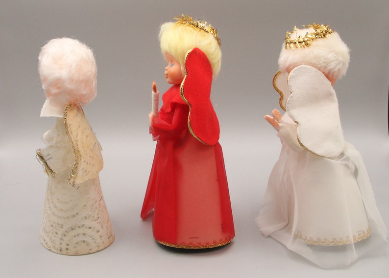 Vintage Angel Tree Toppers Blonde Doll Christmas Etsy