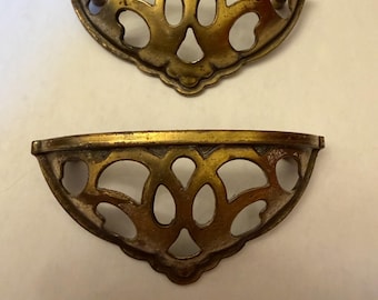 Vintage MCM Brass Drawer Pulls KBC 1993 43856 Cabinet Hardware Set of 2