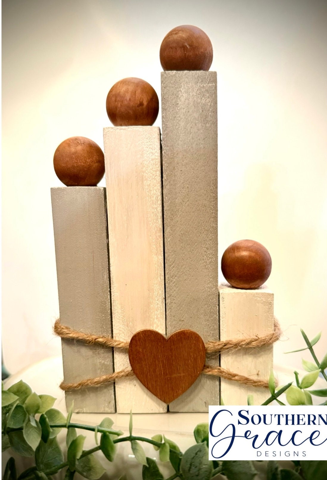 Image showcasing Custom Wooden Family Decor | Farmhouse Home Decor | Wooden Block Family ...