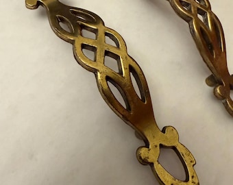 KBC Vintage Drawer Pulls MC Brass Dresser Chest Hardware set of 2