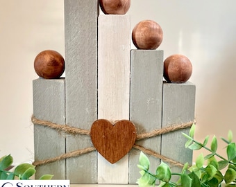 Custom Wooden Family Decor | Farmhouse Home Decor | Wooden Block Family | Wooden Family Figurine