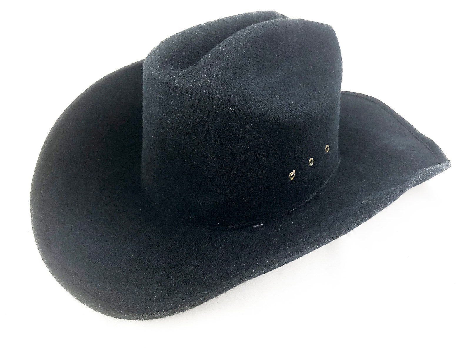 Black Rancher Hat Summit Cowboy Hat Vintage Vented Fedora 7x | Etsy