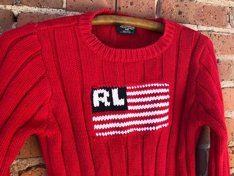 red polo crewneck