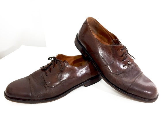 Italian Leather Shoes Calf-Skin Oxfords Mens 9.5 C