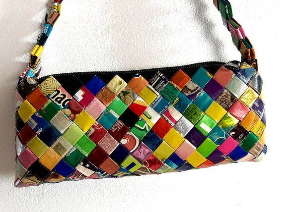 Candy Wrapper Purse Baguette Bag Gum Wrapper Shoul