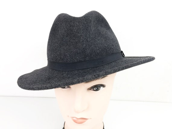 Trilby Hat Gray Fedora 70s Vintage Country Gentlem