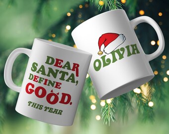 Custom Name Christmas Mug // Christmas Mug // Holiday Mug // Christmas Gift // Coffee Tea Lovers // KEAiDesigns