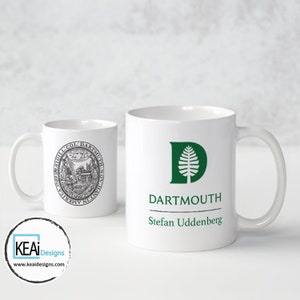 Dartmouth College Mug // Dartmouth Graduation Gift // Personalized College Mug // Graduation Gift Mug // Coffee Lovers // Gift KEAiDesigns image 2