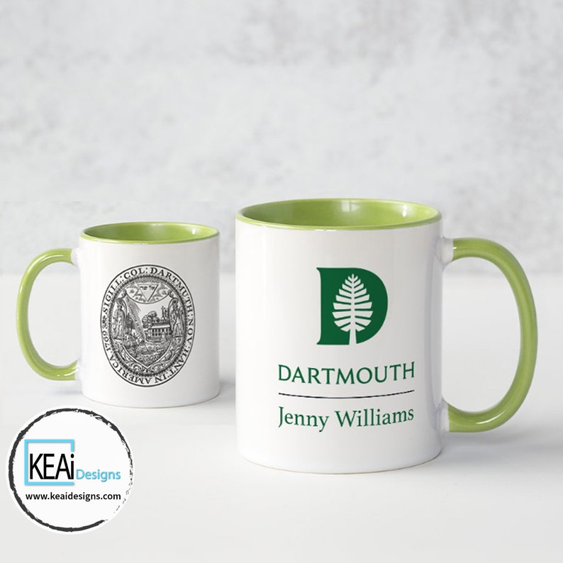 Dartmouth College Mug // Dartmouth Graduation Gift // Personalized College Mug // Graduation Gift Mug // Coffee Lovers // Gift KEAiDesigns image 1