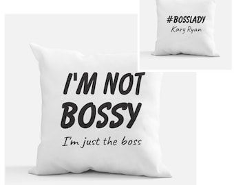 I'm Not Bossy I'm Just the Boss Throw Pillow // Funny Boss Throw Pillow // Boss Pillow // Customize Throw Pillow // Gift - KEAiDesigns