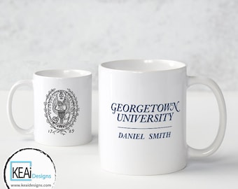 Georgetown University Mug // Personalized University Mug // Georgetown Graduation Mug // Graduation Gift // Coffee Tea Lovers // KEAiDesigns