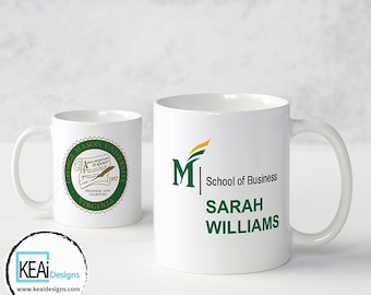 George Mason University Mug // Personalized University Mug for Grad // Graduation Gift // Coffee Tea Lover // George Mason Grad -KEAiDesigns