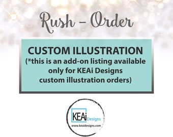 Rush My Order for Custom Illustrations // Wedding - KEAiDesigns