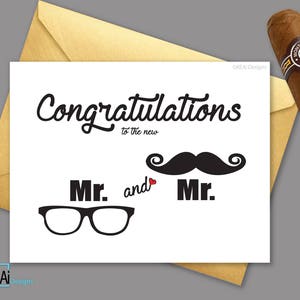 Descarga instantánea Tarjeta de boda LGBTQ+ // El amor es amor // Felicitaciones de boda gay // Novio + Boda del novio // Boda DIY - KEAiDesigns