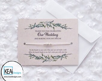 Bulk - Star Wish Bracelets as Wedding Favors // Star Wish Bracelets as Wedding thank you cards // Wedding favors // Handmade - KEAiDesigns
