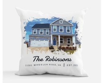 Pillow Gift for Real Estate Client // Custom Client Pillow for Realtor // Custom Housewarming Pillow Gift // Real Estate Gift - KEAiDesigns