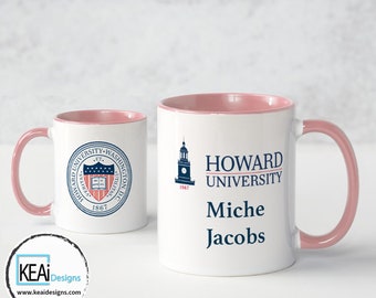 Custom Howard University School Mug // Personalized Howard University Mug // Howard University Mug // Custom University Mug /KEAiDesigns