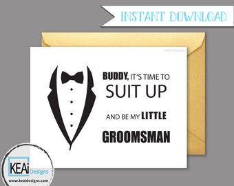 Will You Be My Ring Bearer // Will You Be my Little Groomsman // Ask Ring Bearer Instant Download // DIY Wedding- KEAiDesigns