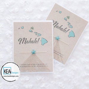 Bulk - Starfish Hawaii Wish Bracelets as Wedding Favors // Hawaii Wedding Favors // Hawaii Wedding thank you cards // Hecho a mano - KEAiDesigns