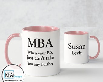 Rolig MBA-mugg // Anpassad MBA-mugg // Rolig MBA-presentmugg // Examenspresentmugg // Personlig MBA-mugg // Kaffe- och teälskare // KEAiDesigns