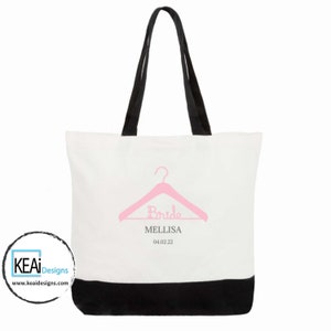Bride Custom Tote Bag // Personalized Bride Tote Bag // Bride&#39;s Tote Bag // Bridesmaid Proposal // Custom Tote Bag //Wedding - KEAiDesigns