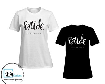 LGBTQ+ women couples T-shirts for BRIDES // Brides T-shirts // 2 Brides // Gay Couple // Gifts for Bride and Bride // Wedding - KEAiDesigns