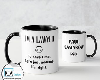 Lawyer Mug Gift // Funny Lawyer Mug // Personalized Lawyer Mug Gift // Funny Lawyer Mug Gift // Funny Lawyer Gift Idea // Mug - KEAiDesigns