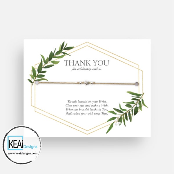 Bulk - Star Wish Bracelets as Event Favors or Wedding Favors // Wish Bracelets as Event thank you or Wedding thank you cards // KEAiDesigns